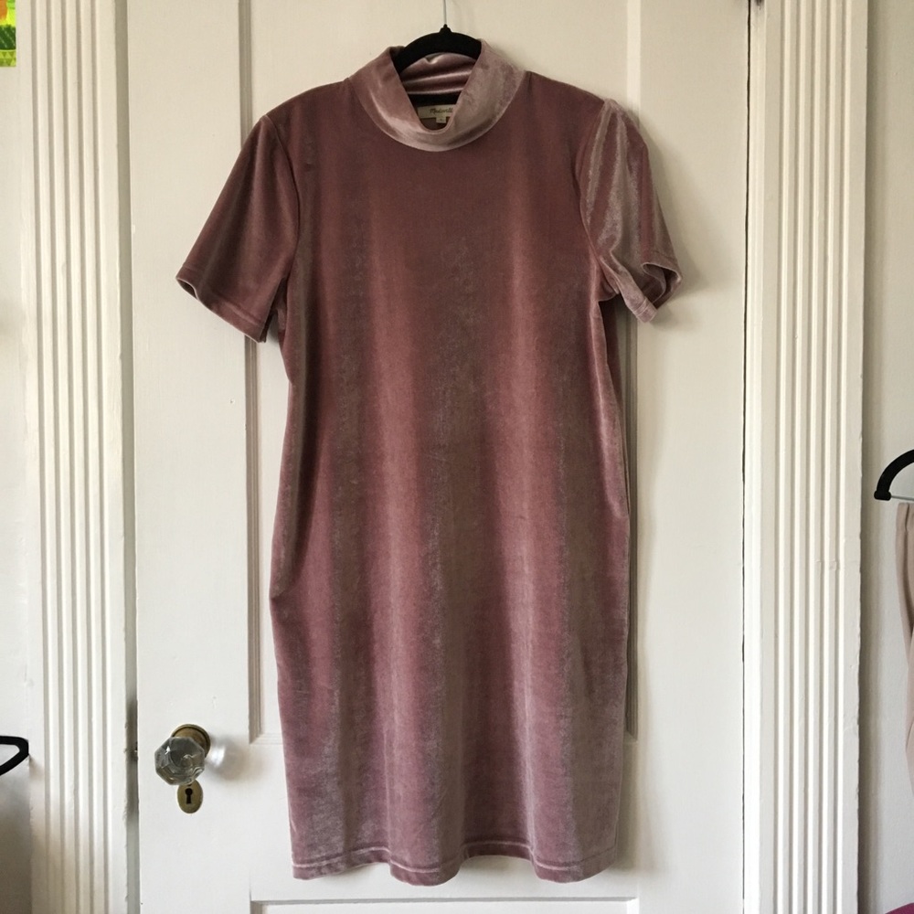 Madewell velvet mockneck dress
